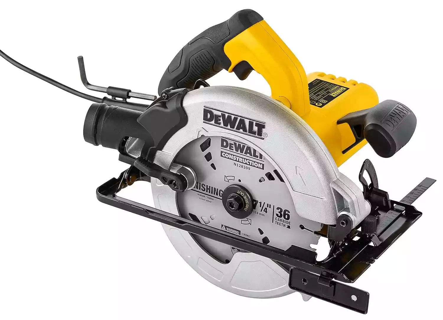 47 DEWALT DWE5615 1500W 184mm Compact Circular Saw with 2mm Thickness Stamp Steel Shoe for Sharp Cuts - Image 1