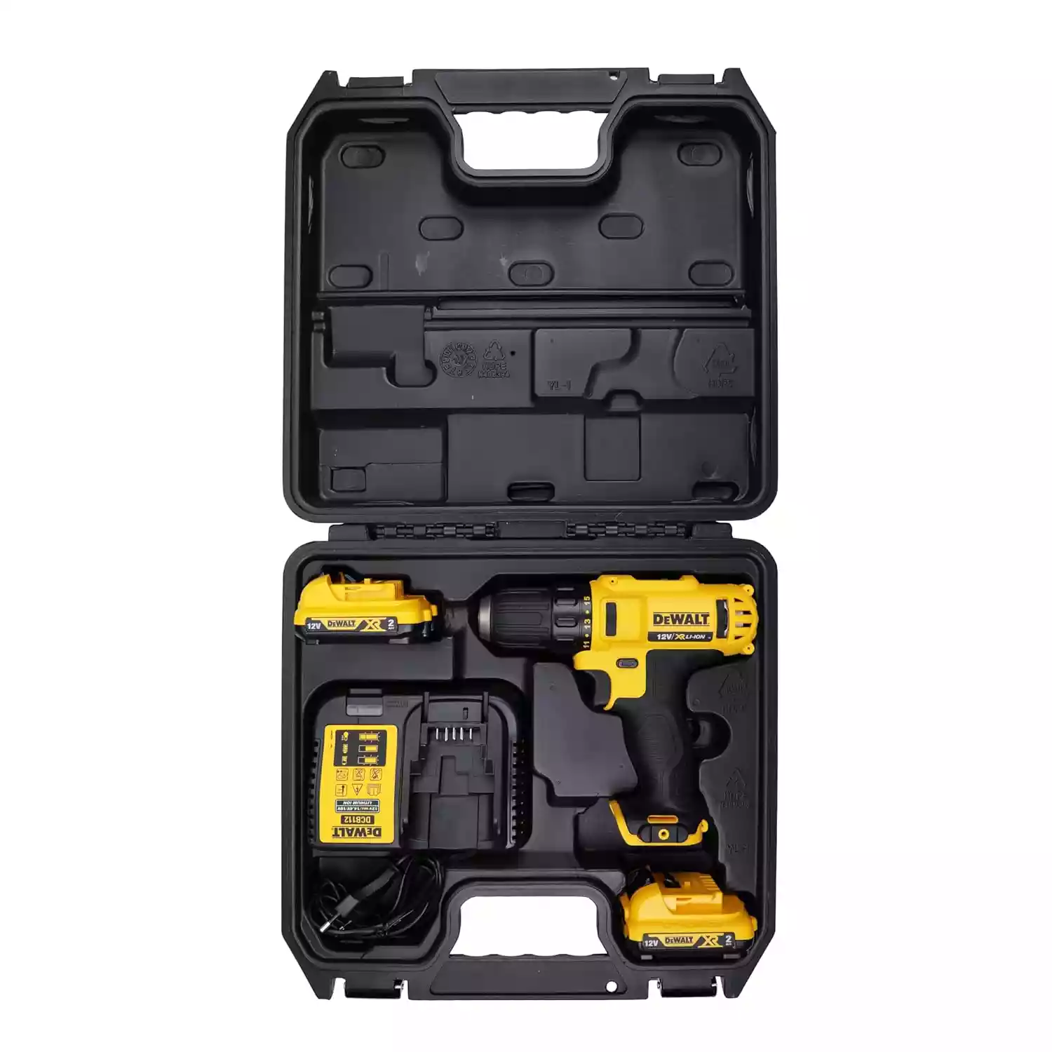 59 DEWALT DCD710D2 10.8V 10mm XR Lithium-Ion Cordless Hammer Drill Machine/Driver with 2x2.0 Ah Batteries included - Image 1