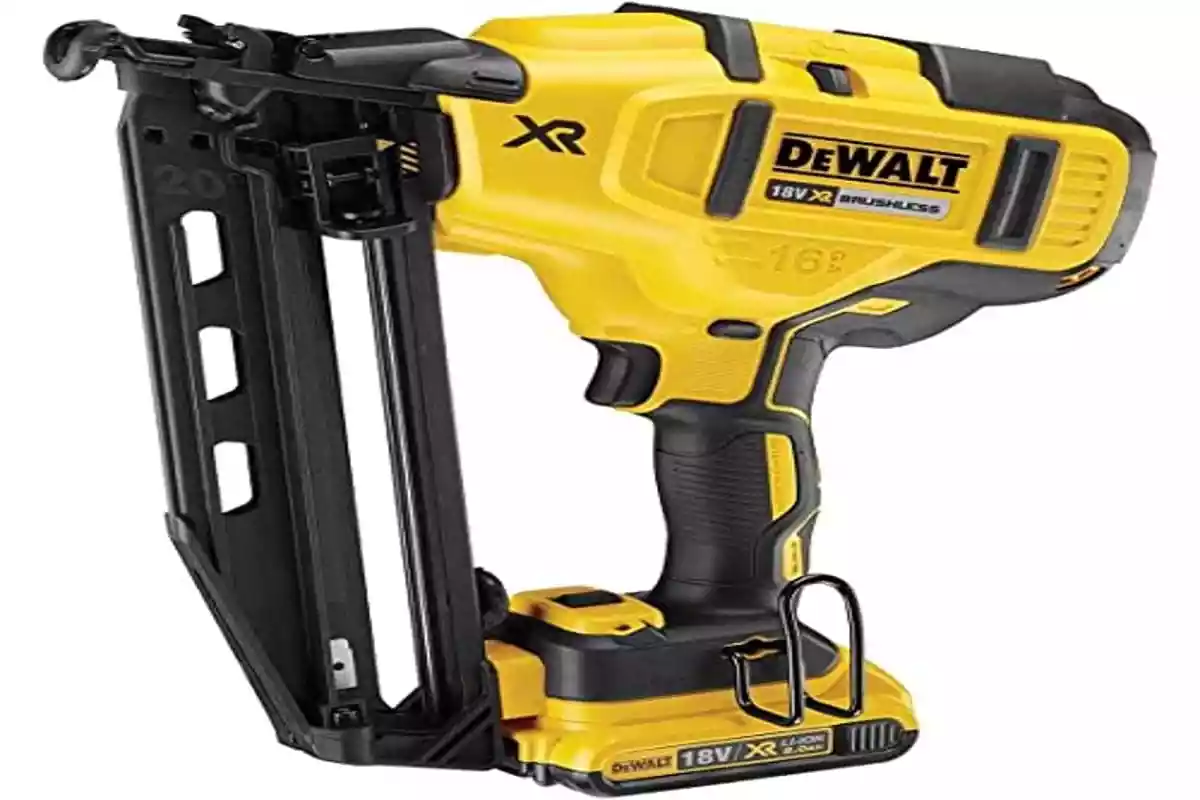 61+xXvQHT8L._SL1200_ DEWALT DCN660D2 18V XR Li-ion Cordless 110 Nail Capacity Nailer with Brushless motor and 2x2.0Ah batteries included , Yellow - Image 1