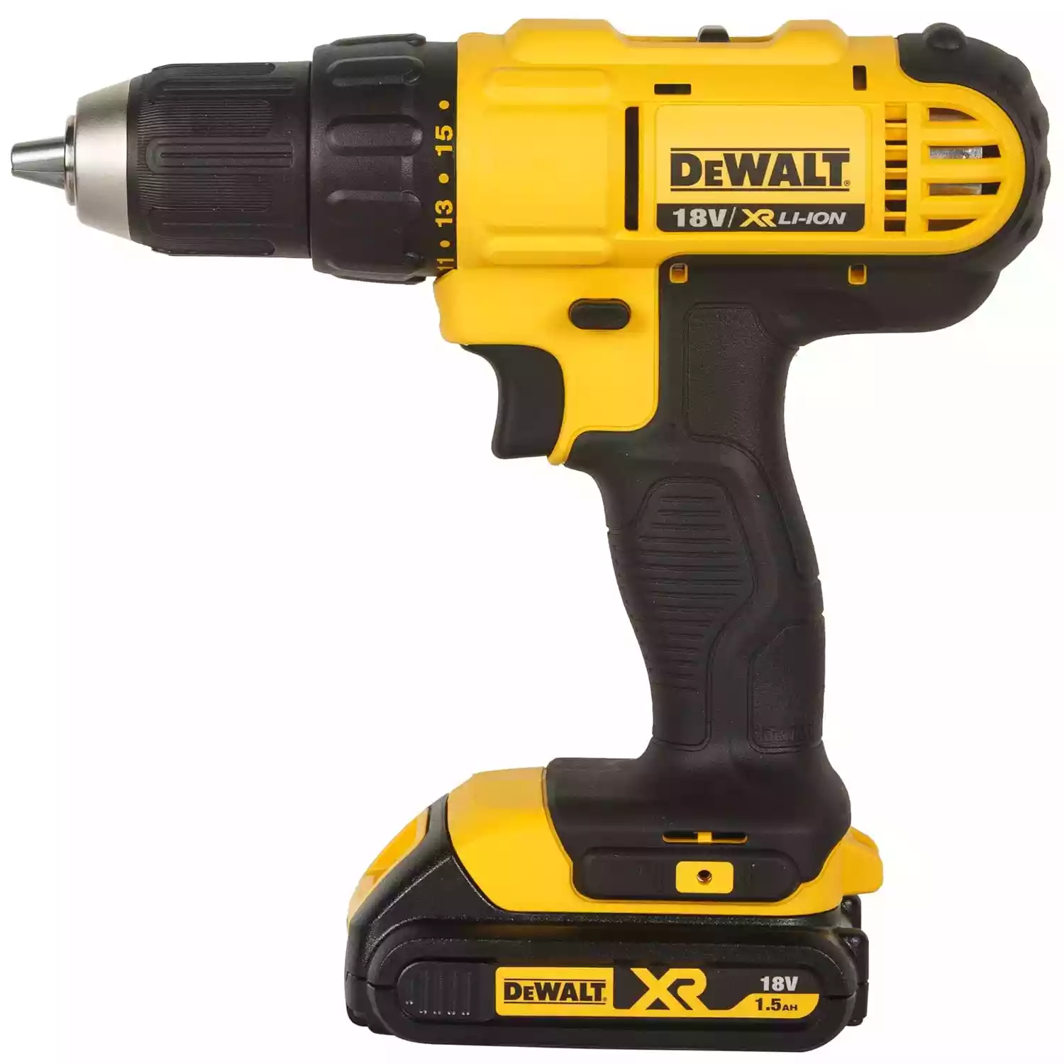 62 DEWALT DCD771S2 18V 13mm XR Li-ion Cordless Compact Drill Machine Driver with 2x1.5 Ah Batteries included - Image 1
