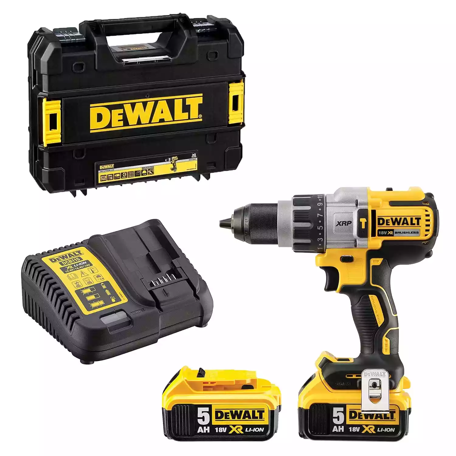 68 DEWALT DCD996P2 18V 13mm XR Li-ion Premium Cordless Hammer Drill Machine Driver with Brushless Motor with 2x5.0Ah Battery included - Image 1