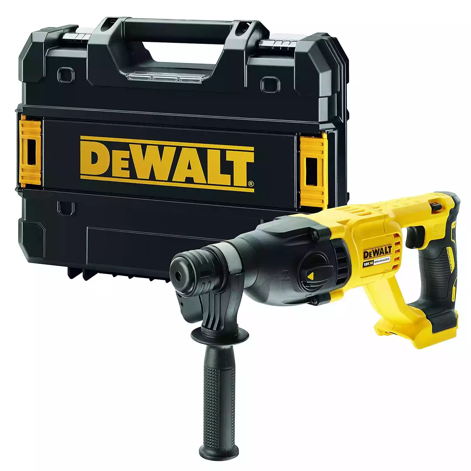 813dmVOgVcL._SL1500_ Dewalt DCH133NT 18V Li-ion 26mm SDS-Plus 3-Mode 2Kg Battery Powered Cordless Hammer with Brushless Motor (Bare) - Image 1